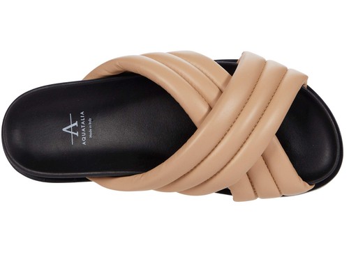 Aquatalia Ivie gefütterte Leder-Pantoletten Sandalen in Cappuccino Größe 8,5 NEU - Bild 7 von 24