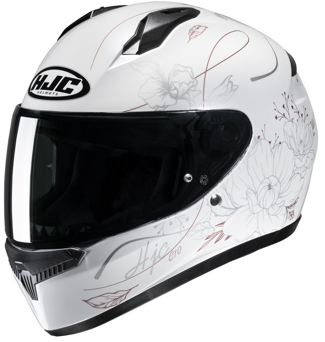 CASCO HELMET MOTO INTEGRALE HJC C10 EPIK MC8 BIANCO FIORI TG XXXS