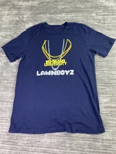 Barstool Sports T-Shirt Drip Too Hard University Size Medium Navy Blue