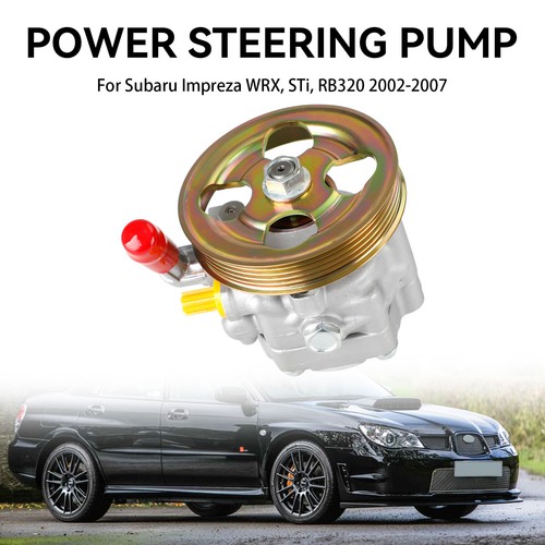 Power Steering Pump 34430FE040 Fit Subaru Impreza WRX STI 2002-2007 w/ Pulley, - Picture 3 of 12