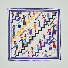 Classic Empower Helping Women Silk Scarf Royal Purple Fashion Designers Gift