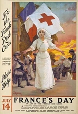 83931 Vintage French Red Cross Fund Raising Decor Wall Print Poster