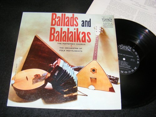 Russische WELTMUSIK LP Balladen und Balalaikas ARTIA Piatnitsky Chorus Groove Lbl