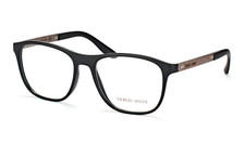 Giorgio Armani Reading Glasses AR 7135 5042 54-17 Black Frames w/WOOD Temples