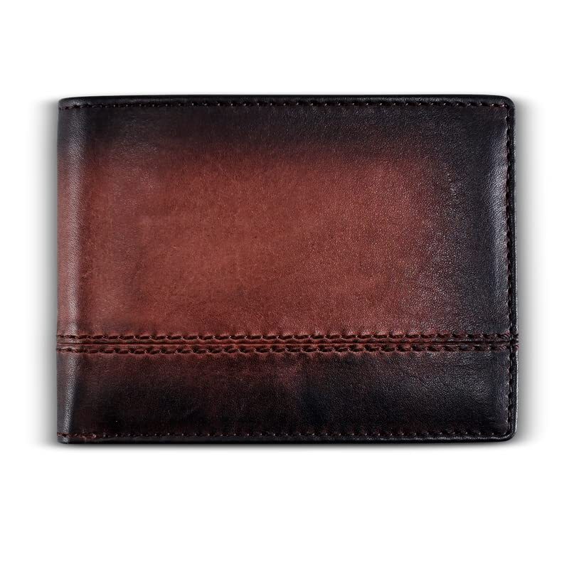RFID-Blocking Leather Bifold Wallet for Men – Slim Travel-Friendly Design