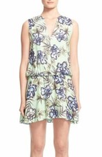 ALICE + OLIVIA Brook Blouson Floral Mini Short Dress Sleeveless Floral 0 XS NWD