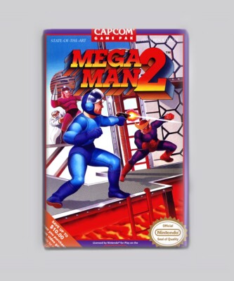MEGA MAN 2 - 2''x3'' FRIDGE MAGNET (nintendo nes video game 80s box)