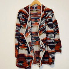 Lucky Brand Western Open Front Cardigan Size Small