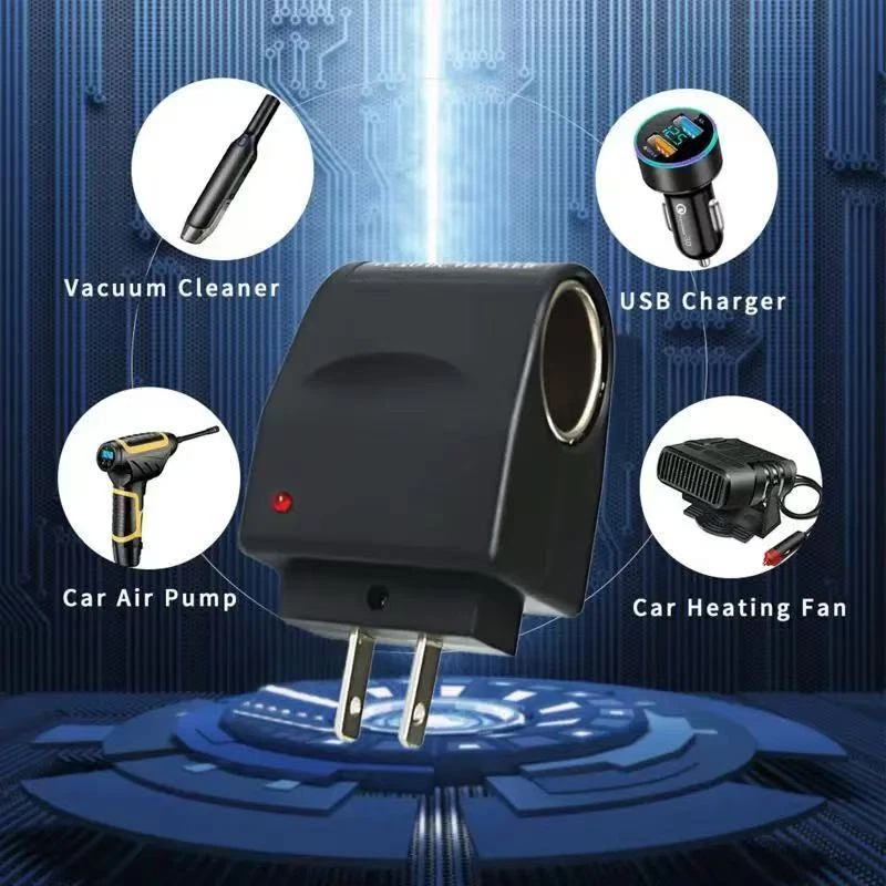 Lote adaptador convertidor encendedor de cigarrillos convertidor enchufe enchufe 110V-240V CA a 12V DC Foto 3 de 4
