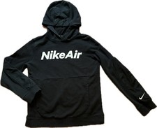 Nike Boys' Nike Air Fleece Pullover Hoodie   Black, Size Large 12-13 Years 