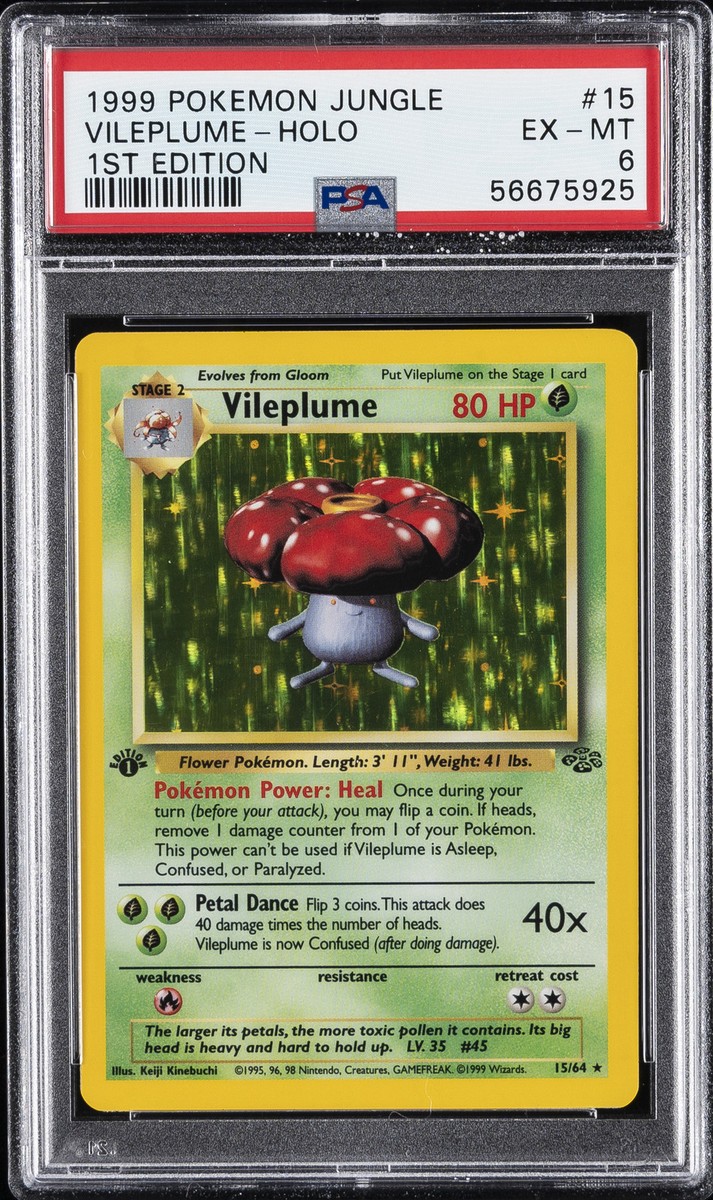 1999 POKEMON JUNGLE 1ST ED #15 VILEPLUME-HOLO PSA 6 | eBay