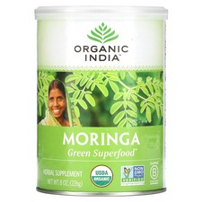 Organic India Organic Moringa Leaf Powder 8 oz 226 g Egg-Free, Gluten-Free,