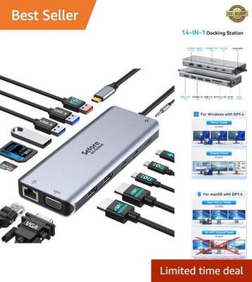 Ultimate USB C Docking Station: Dual Monitor Support, Fast 10G Data Transfer
