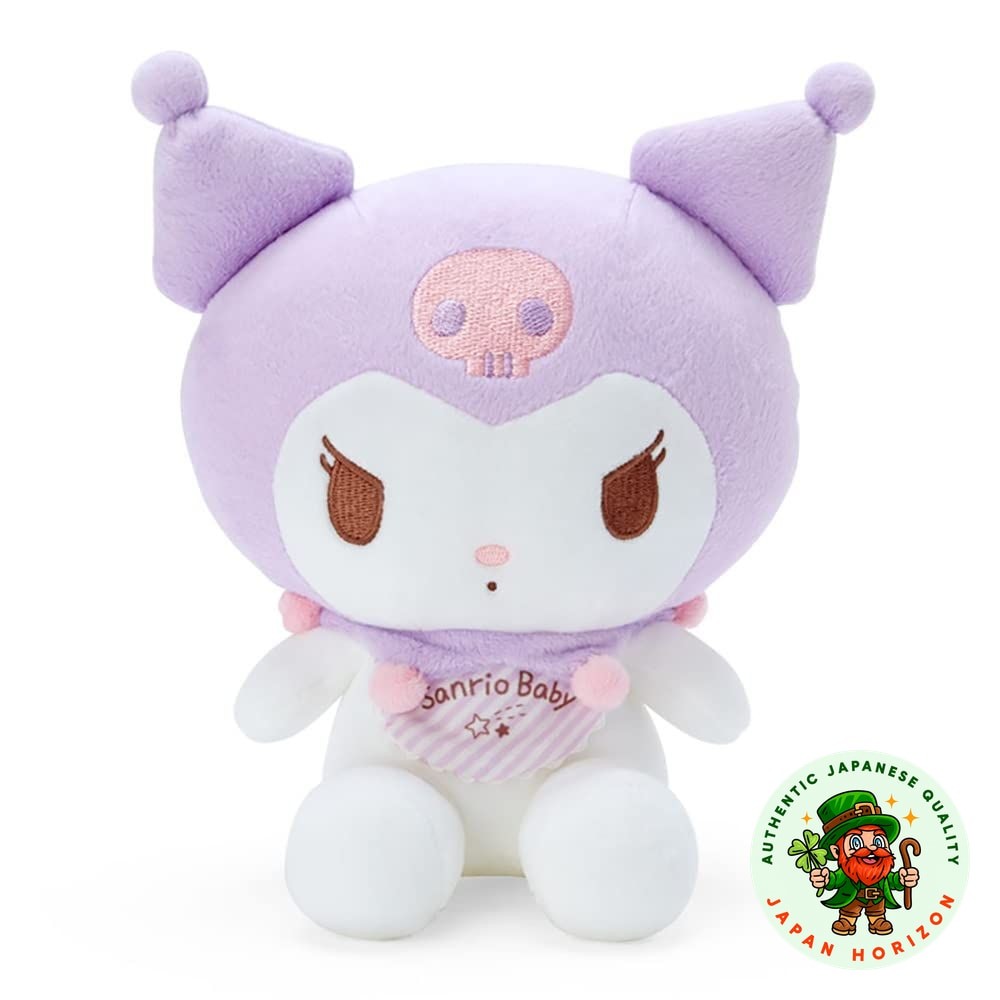 Sanrio Kuromi Baby Plush Stuffed Doll 14.5cm Washable Hand Rattle Japan Ships