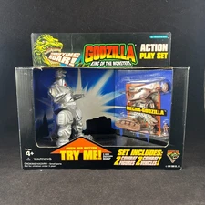 1995 MECHA-GODZILLA KING OF THE MONSTERS ACTION PLAY SET TRENDMASTERS NOS VTG
