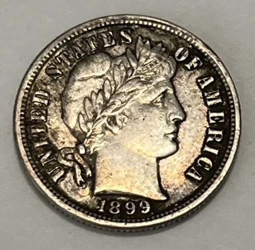 1899 S 10c Barber Dime Silver Coin