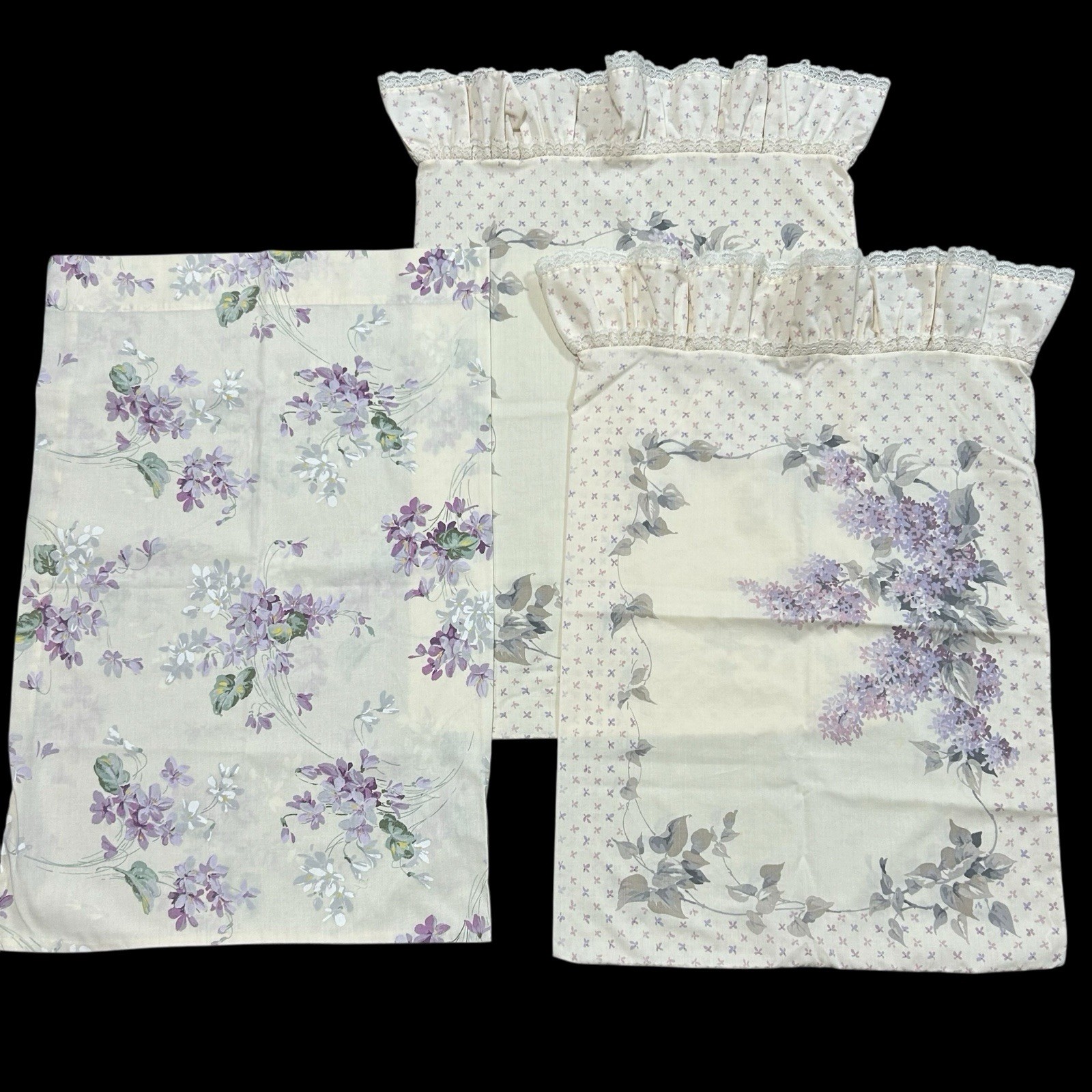 Vtg Bill Blass Springmaid lilacs Full Flat Sheet - Cottage Core Granny ...