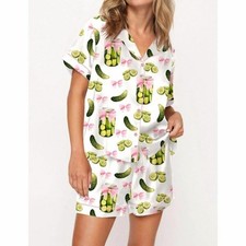Coquette Pickles Satin Pajama Set For Women