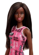Barbie Fashion Doll Black Hair in Pink Dress Walmart Exclusive New Cute Summer