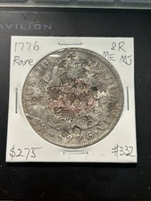 1776 Lima MJ Peru 8 Reales Silver Coin Chopmarked Rare