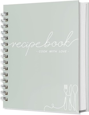Recipe Book to Write in Your Own Recipes - Spiral Blank Cookbook 150 Pages Holds