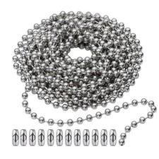  10 Feet (120 Inch) Ceiling Fan Pull Chain Extension - Nickel Plated silver