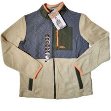 Eddie Bauer Kids Polar Fleece Jacket XL 14/16 Natural Multi NWT