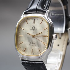 Vintage 1982 OMEGA DeVille Cal.1336 Quartz Textured Dial 32mm Men Watch New Batt