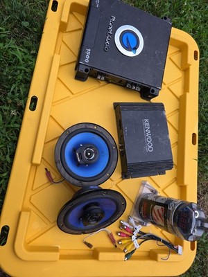  Car Audio Bulk Lot: Planet Audio AC1500.1M,  KAC-622 Amp,Scosche Cap   UD AS IS