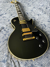 Epiphone Les Paul Custom Ebony 1990 Open Book Headstock - Rare with Case