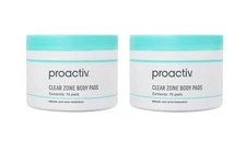 2 Proactiv CLEAR ZONE BODY PADS 75 each Salicylic Acid Acne Medication EXP 04/26