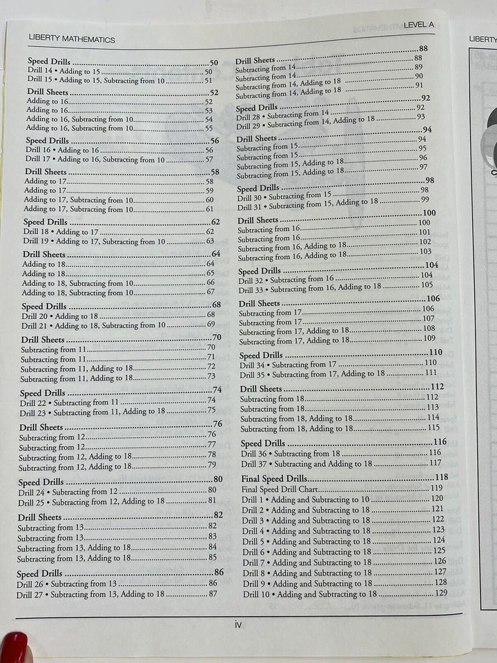 Liberty Mathematics Level A Drill Book~Christian Liberty~2004 Homeschool P6 04 - Image 4 of 4