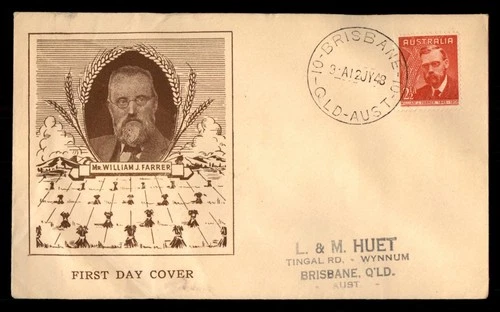 Mayfairstamps Australia FDC 1948 William J Farrer agriculture First Day Cover aa