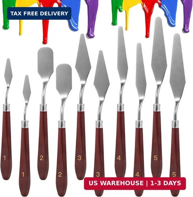 10PCS Palette Knife, Stainless Steel Painting Knife Set, Flexible Spatula Pallet
