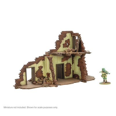 City in Ruins: 2 Storey Internal Ruins - MDF Terrain - Bolt Action - Brand New