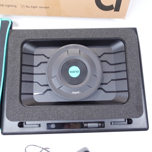 Llano V12 Laptop Cooling Pad Powerful Turbo Fan + Mat - No Light Version - Black - Picture 6 of 9