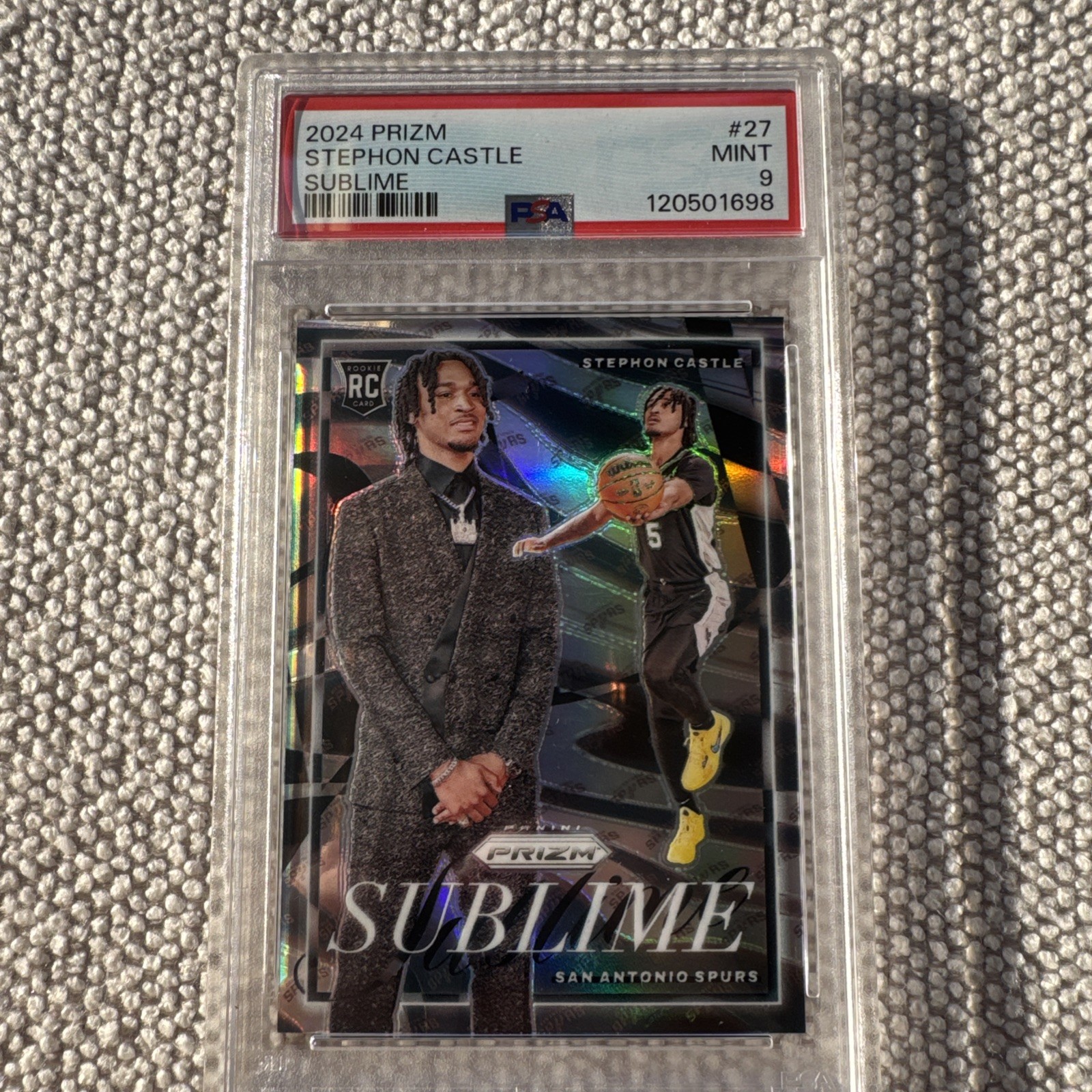 2024-25 Panini Prizm Stephon Castle Sublime #27 PSA 9