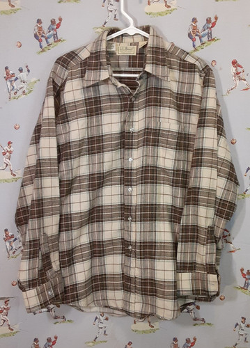 VTG 👀 LL Bean Plaid Flannel Shirt Mens Large Button Down 90s Made in USA - Image 1