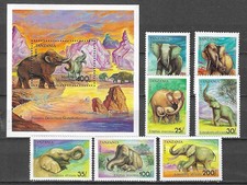 Tanzania 1991 Wildlife Fauna Tiere Dieren Animals Elephant compl set + SS MNH