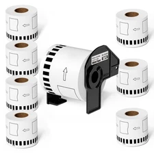 8 Rolls DK-2205 (2.4 in x 100 ft) Continuous Compatible Labels for Brother QL...