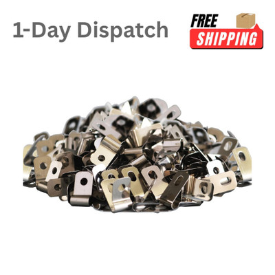 Yowlieu 100 Pcs Fence Wire Clamps 304 Stainless Steel 2-6 Gauge Gray