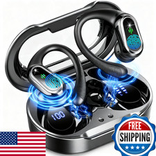 Wireless Earbuds Bluetooth 5.4 Sport Headphones 50Hrs HiFi Stereo Deep Bass ENC