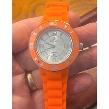 NEW Women's Adee Kaye of Beverly Hills Watch, Date Window, Orange Resin