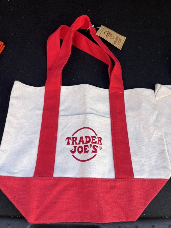 Trader Joe’s Red Mini Canvas Tote Bag