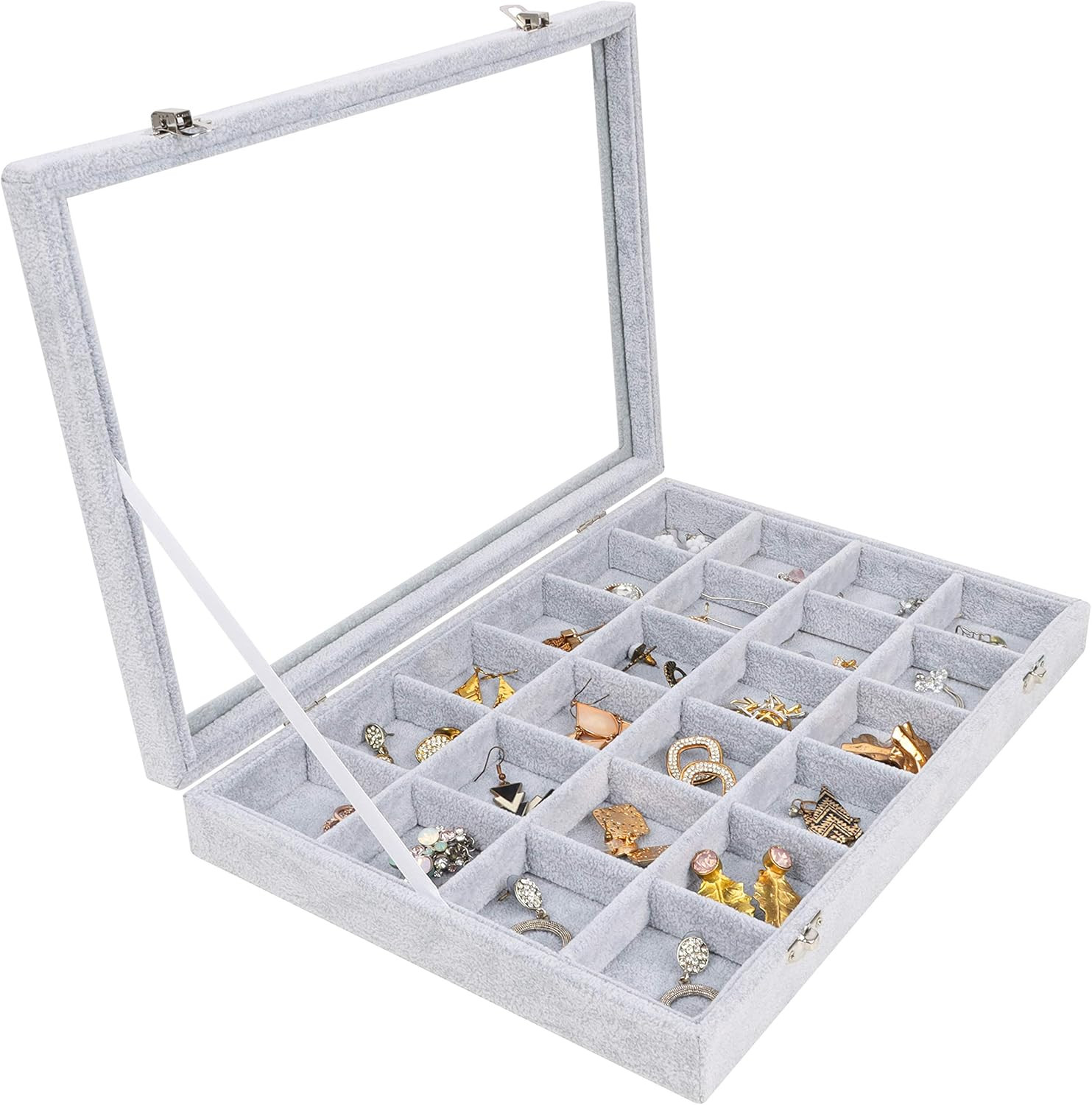 Boîte à bijoux femme en velours pour éviter les rayures et perdre ses boucles