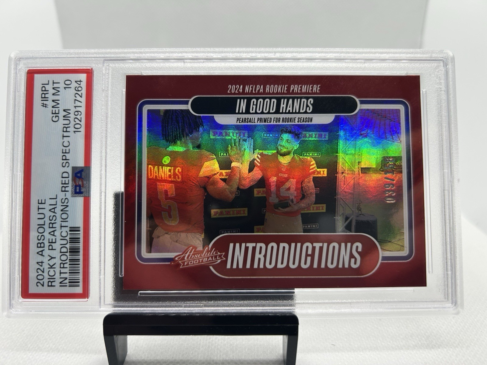 2024 Absolute Introductions Red Spectrum In Good Hands Pearsall/Daniels PSA 10 view 1