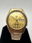 Seiko 5 Automatic 7S26-6000 Gold Checker Dial Arabic Day Vintage Watch
