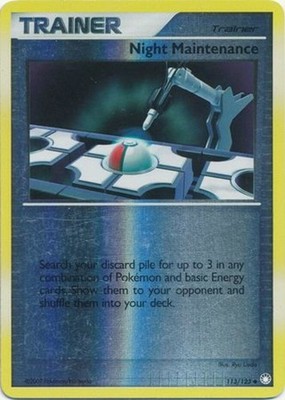 1x Night Maintenance - 113/123 - Uncommon - Reverse Holo Damaged Pokemon Diamond