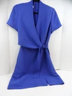 JONES New York Woman Petite Dress  V-Neck Short Sleeve Purple -Size 14P
