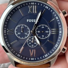 Fossil BQ2125IE Flynn Chronograph Brown Leather Men's Watch